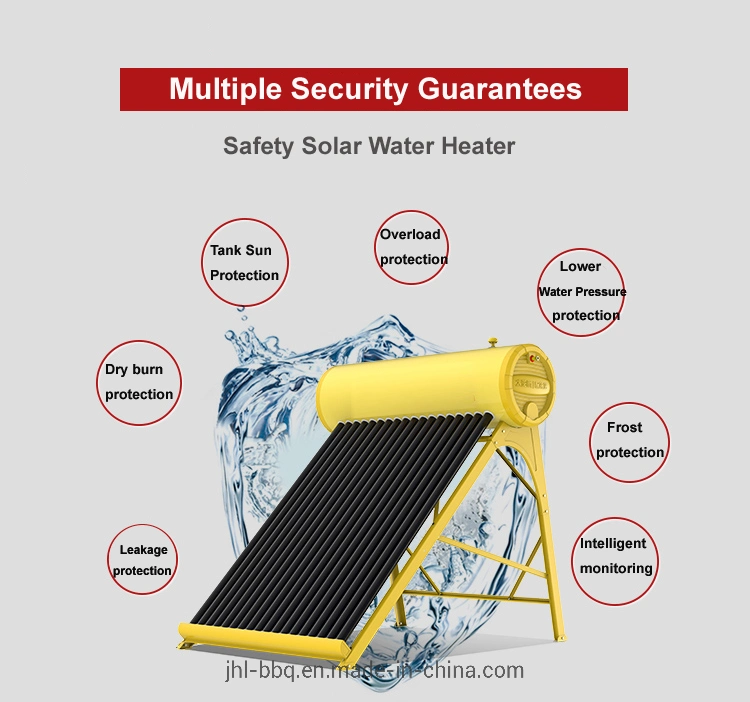 Non Pressurized Solar Water Heater with Flat Plate Solar Collector 300L SS304 -2b Water Tanker and Aluminum Alloy Corrosion Proof Support Rack